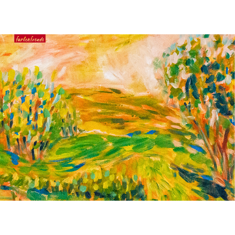 Grußkarte "Landschaft im Licht"